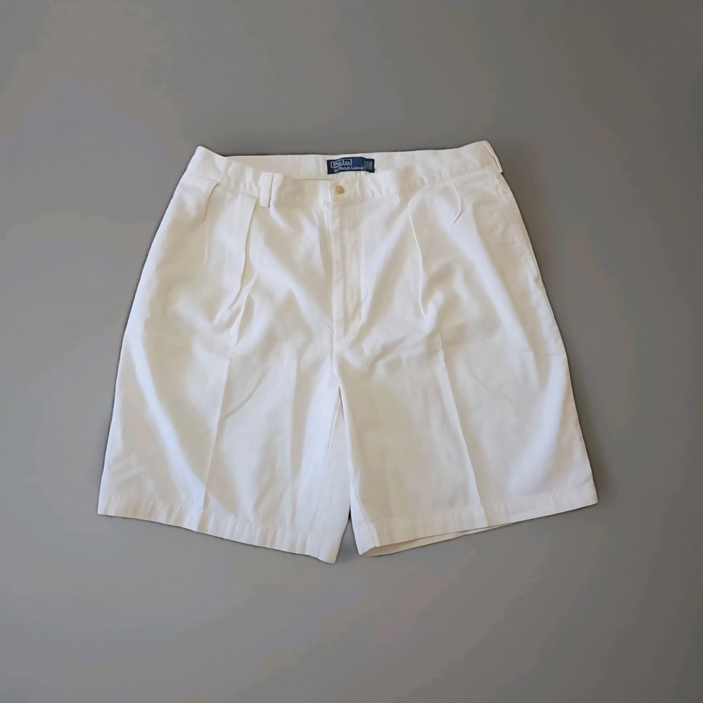 Brooks Brothers White Flat Front Men's Shorts